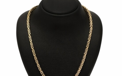 A necklace of 14k gold. W. app. 5 mm. Weight app. 102.5 g. L. 60.5 cm.