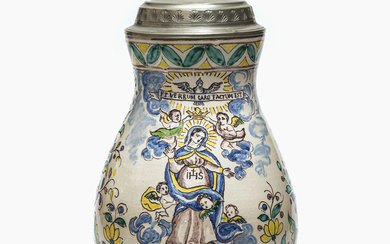 A pear-shaped jug - Gmunden, 19th century