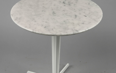 A side table, marble/metal, contemporary.