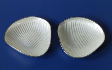 A small pair of Danish Sterling silver dishes with...