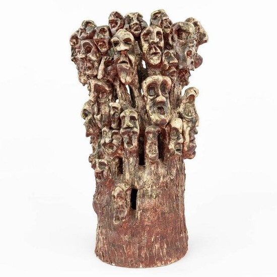 A vase made of glazed ceramics 'The Underworld'.