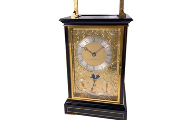 A very fine, astronomical, giant carriage clock with pivoted detent...