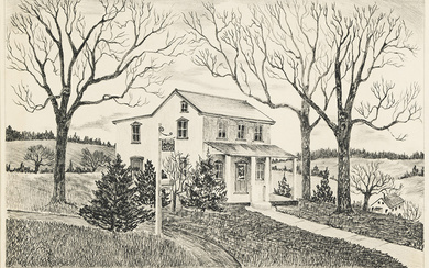 ALLAN R. FREELON (1895 - 1960) Farm In Winter. Lithograph on wove paper...