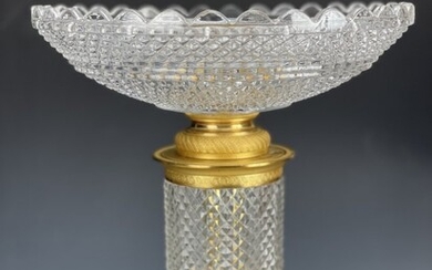 AN EMPIRE STYLE DORE BRONZE & BACCARAT CRYSTAL BOWL