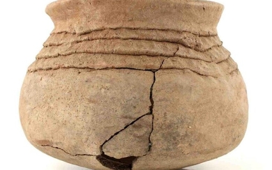 ANCIENT NATIVE AMERICAN CLAY POTTERY BOWL