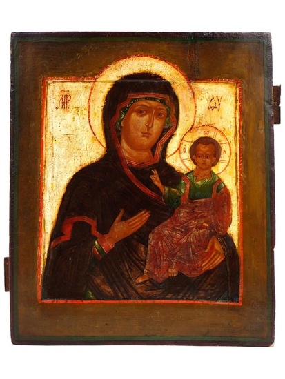ANTIQUE RUSSIAN ICON SMOLENSK MOTHER OF GOD
