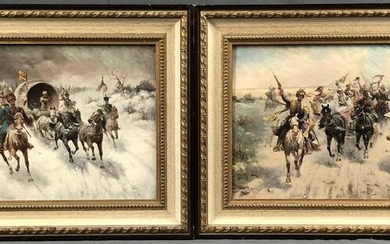 Adolf BAUMGARTNER-STOILOFF (1850 - 1924). 2 paintings.