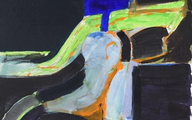 λ Adrian Heath (British 1920-1992), Untitled (black and green abstract)