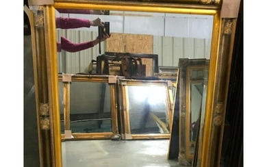 Aesthetic Style Carved Wood Gilt Beveled Mirror