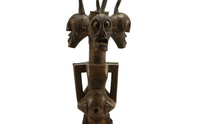 African Carved Wood Figural Group.