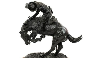 After Frederic Remington The Rattlesnake Cast Sculpture