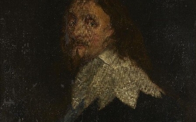 After Sir Anthony Van Dyck, Flemish 1599-1641- Portrait of Philip Herbert, 1st Earl of Montgomery and 4th Earl of Pembroke (1584-1650); oil on canvas, 72 x 59.5 cm. Note: A (bust-length) copy after the full-length portrait by Van Dyck at Wilton...