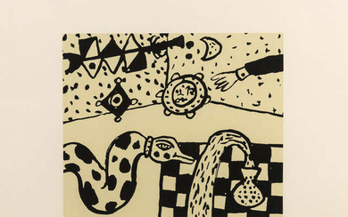 Alan Davie (1920-2014) Snake and Vase