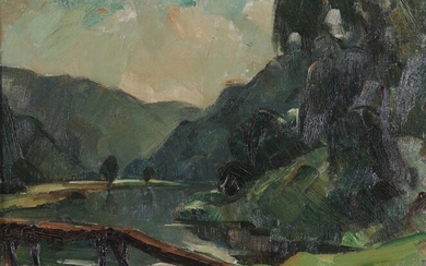 Albert RATY (1889-1970) "vue de rivière"