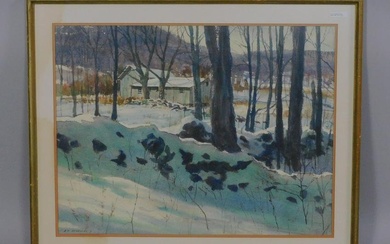 Aldro Hibbard (1886-1972, MA, VT) Vermont winter