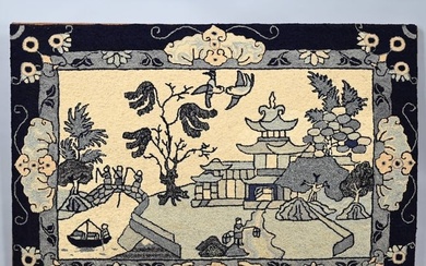 American Hooked Rug, Mid-Late 20th Century