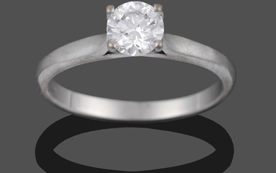 An 18 Carat White Gold Diamond Solitaire Ring, the round...