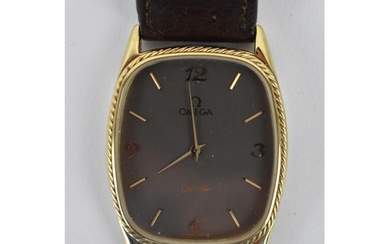 An Omega De Ville , quartz, gents, gold plated wristwatch, t...