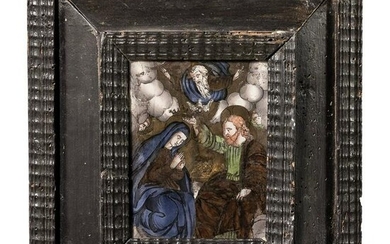 An early German reverse glass painting, 1st half of the