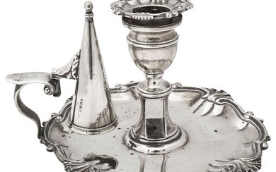 An early Victorian silver chamberstick