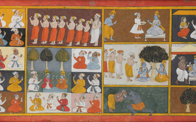 An illustration from a Bhagavata Purana series, Malwa, 18th century,...