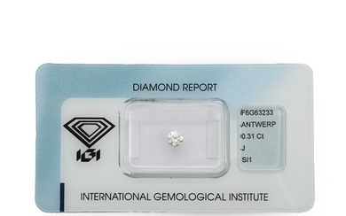 An unmounted brilliant-cut diamond weighing 0.31 ct. Colour: J. Clarity: SI1.