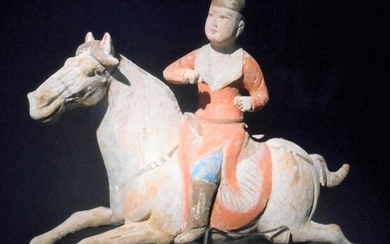 Ancient Chinese, Tang Dynasty Terracotta Polo Player- TL Tested