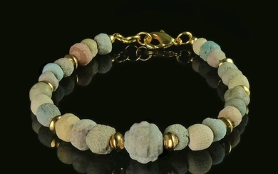 Ancient Egyptian Faience Bracelet with faience beads from the Amarna Period
