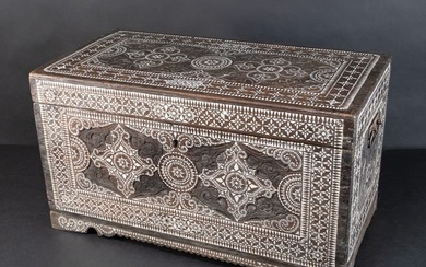 Anglo-Indian Mother of Pearl Inlaid Chest