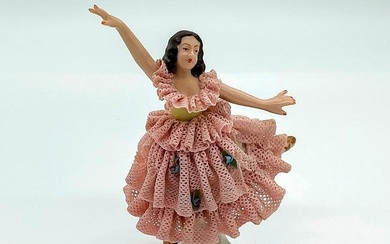 Antique German Lace Porcelain Figurine Ballerina