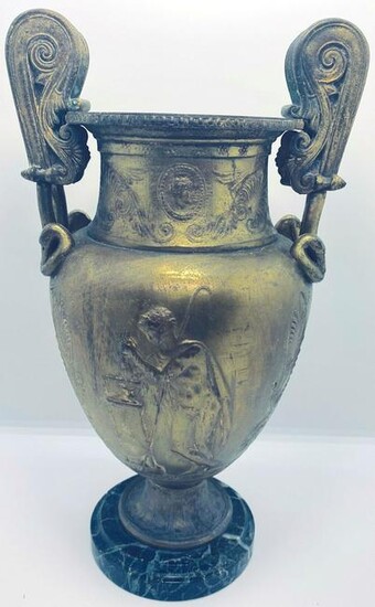 Antique Italian rand Tour Bronze Vase