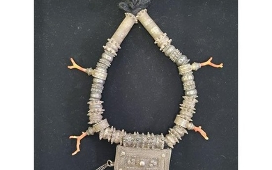 Antique Sterling Tribal Bridal Necklace.