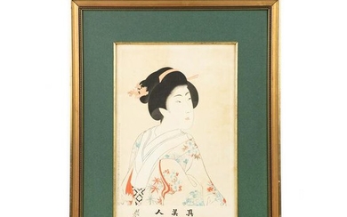 Antique Toyohara Chikanobu Woodblock on Paper
