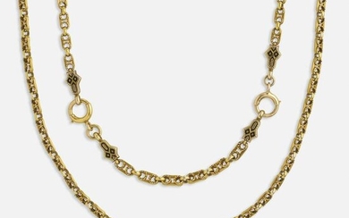 Antique gold and enamel necklace