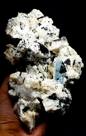 Aquamarine Specimen , Aquamarine Crystal With Black