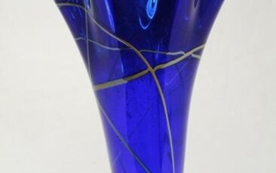 Artist Signed Studio Art Glass Vase 1997