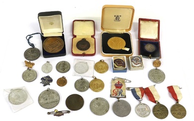 Assortment of Commemorative Medals and Medallions; 26 pieces, mostly late...