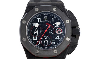 Audemars Piguet. A Limited Edition Titanium and Forged Carbon Chronograph Wristwatch with Date