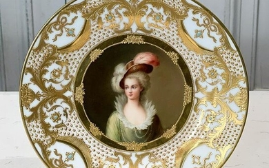 Austrian Porcelain Portrait Plate