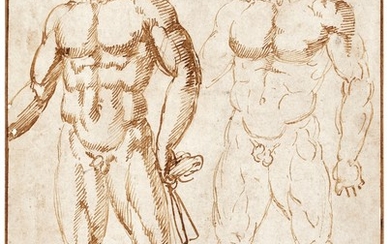 BACCIO BANDINELLI | TWO NUDES, ONE HOLDING A CLOTH