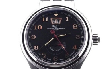 BALL - Trainmaster Cleveland Express Power Reserve Automatic Black Dial Full Steel - PM1058D-SJ-BK - Unisex - 2019