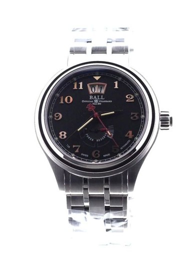 BALL - Trainmaster Cleveland Express Power Reserve Automatic Black Dial Full Steel - PM1058D-SJ-BK - Unisex - 2019