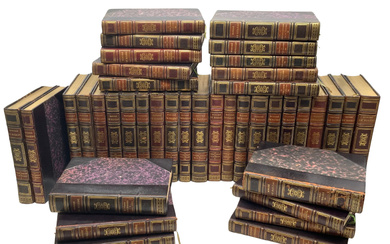 BALZAC. Oeuvres completes. Parigi: Conard, 1913. 40 volumi, (213x155mm). Mezza pelle coeva, decori e titolo in oro ai dorsi, tagli…