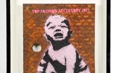 BAMBI (Anglaise - Née en 1982)Top fashion accessory - 2011Pochoir et peinture aérosol sur plaque...