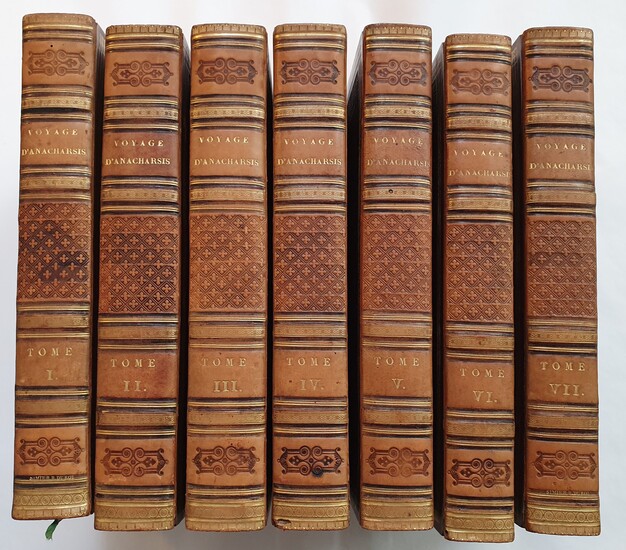 BARTHÉLEMY (Jean-Jacques). Voyage du jeune Anacharsis en Grèce. Nouvelle édition. Paris, Étienne Ledoux, 1824-1825 [ibid.,...