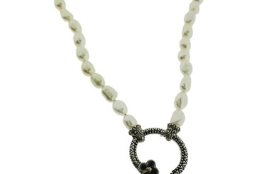 Barbara Bixby Pearl Necklace In Sterling Silver