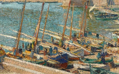 Bateaux au Port de Collioure, Henri Martin