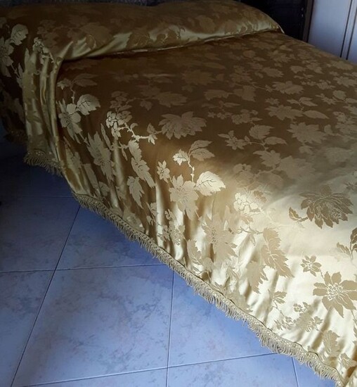 Bedspread 270 x 240 cm - Satin, Silk - First half 20th century
