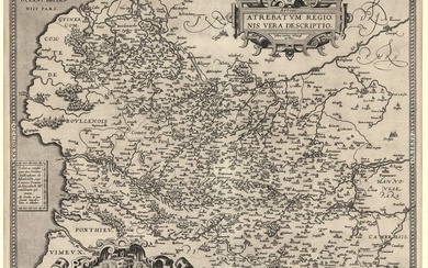 [Belgium]. "Artois Atrebatum regionis vera descriptio." Engr. map by J....