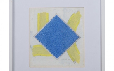 Bernd Berner (1930 Hambourg - 2002 Stuttgart), Sans titre (Flächenraum), 1969, Gouache sur papier. 27,0...
